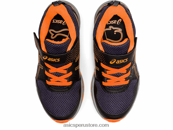RPVB4488 negro/naranja impactante Asics pre-venture 8 preescolar