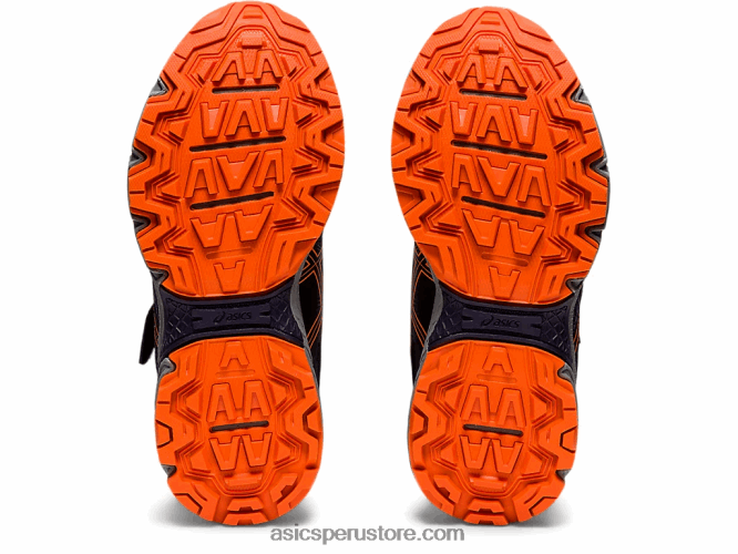 RPVB4488 negro/naranja impactante Asics pre-venture 8 preescolar