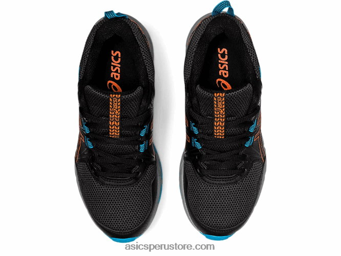 RPVB4496 negro/naranja caléndula Asics gel-ventura 8 escuela primaria