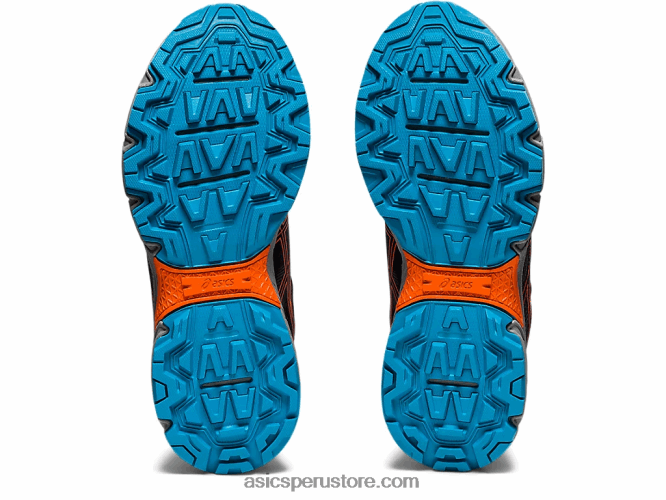 RPVB4496 negro/naranja caléndula Asics gel-ventura 8 escuela primaria