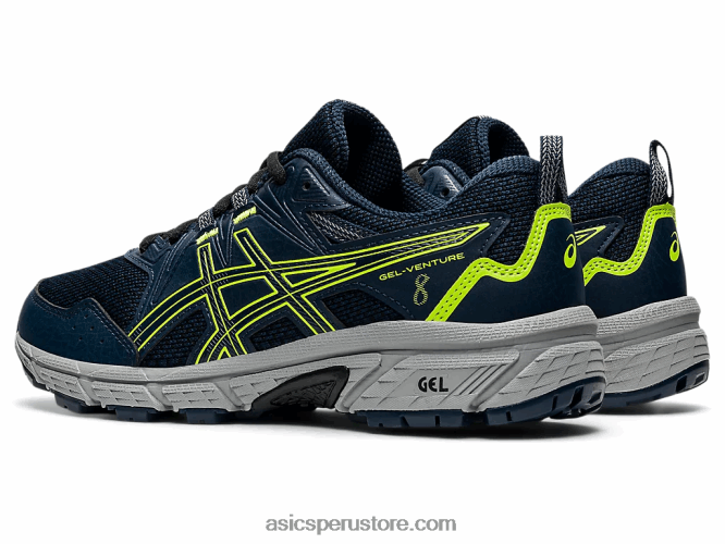 RPVB4505 azul francés/verde peligro Asics gel-ventura 8 escuela primaria