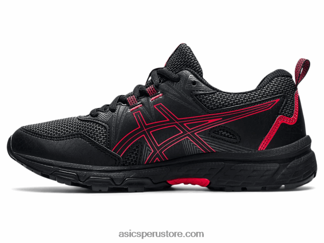 RPVB4508 negro/rojo eléctrico Asics gel-ventura 8 escuela primaria