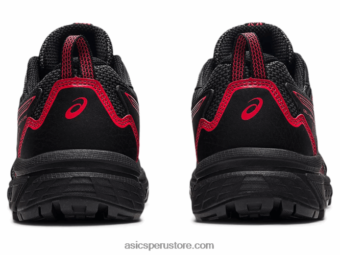 RPVB4508 negro/rojo eléctrico Asics gel-ventura 8 escuela primaria