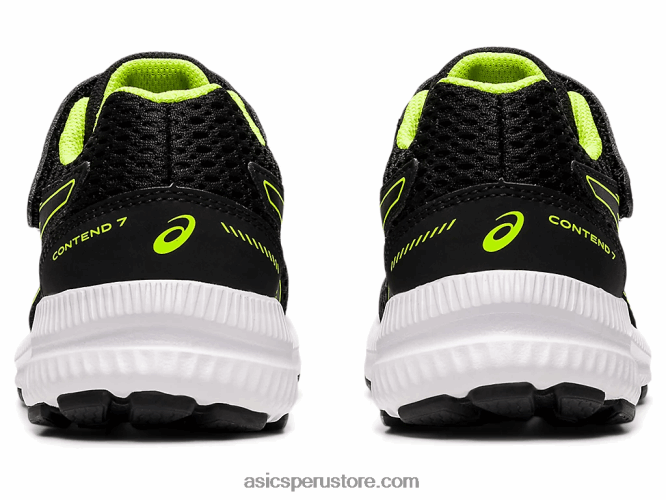 RPVB4518 negro/verde peligro Asics contend 7 preescolar
