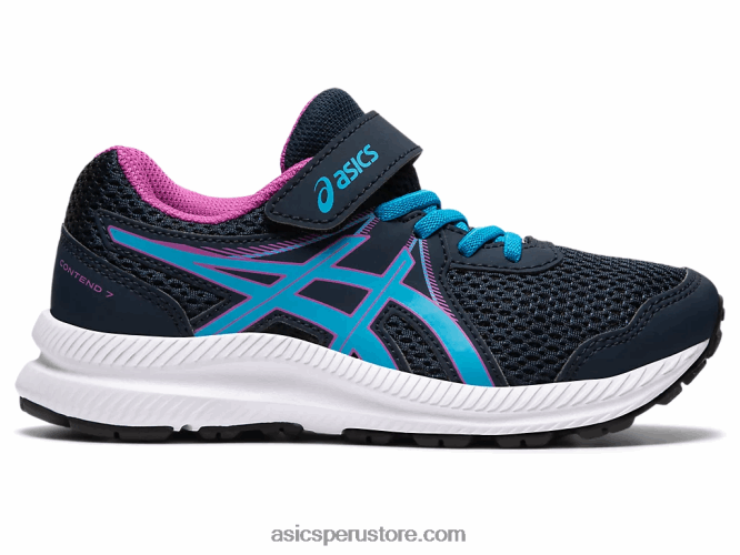 RPVB4549 azul francés/aguamarina digital Asics contend 7 preescolar