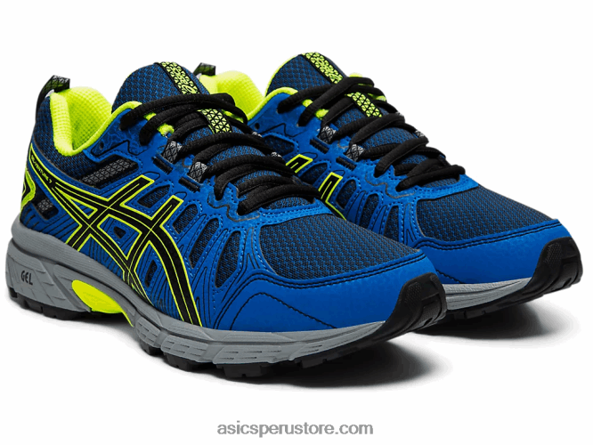 RPVB4570 negro/amarillo de seguridad Asics gel-venture 7 escuela primaria