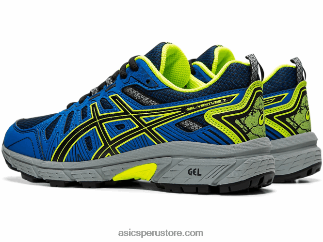 RPVB4570 negro/amarillo de seguridad Asics gel-venture 7 escuela primaria