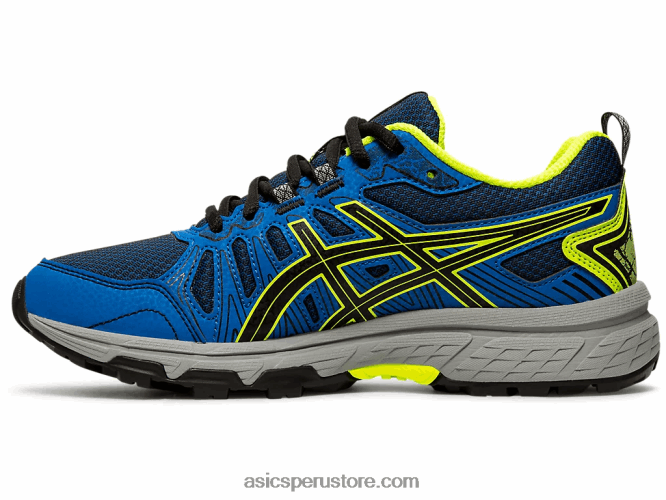 RPVB4570 negro/amarillo de seguridad Asics gel-venture 7 escuela primaria
