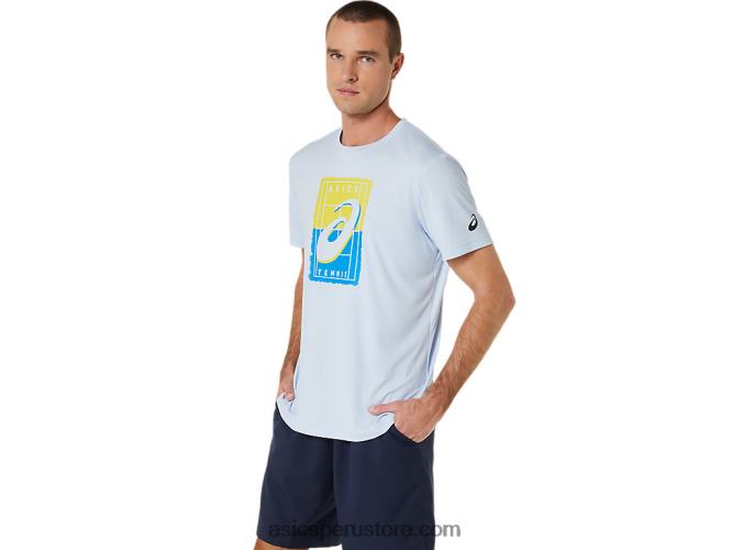 RPVB474 cielo suave Asics camiseta gráfica court gs para hombre