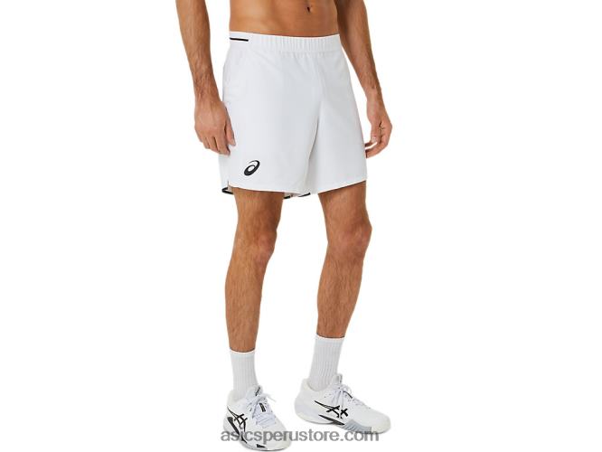 RPVB489 blanco brillante Asics partido masculino 7 en corto