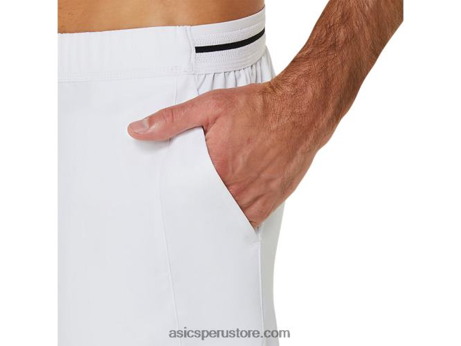 RPVB489 blanco brillante Asics partido masculino 7 en corto