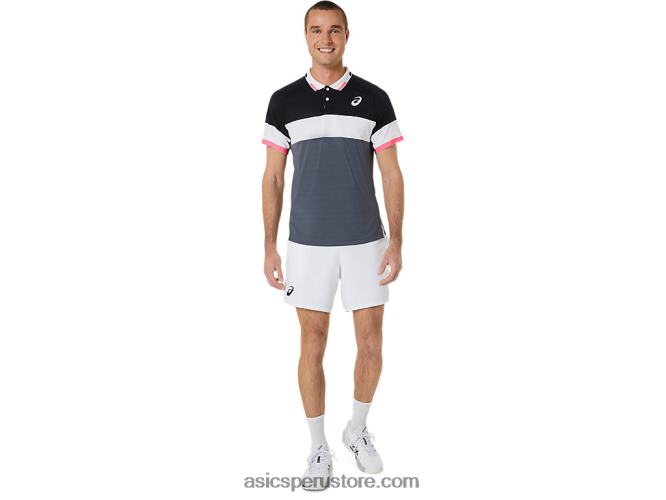 RPVB489 blanco brillante Asics partido masculino 7 en corto