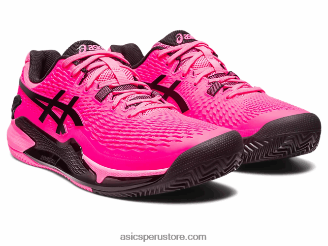 RPVB49 rosa intenso/negro Asics gel-resolución 9 arcilla