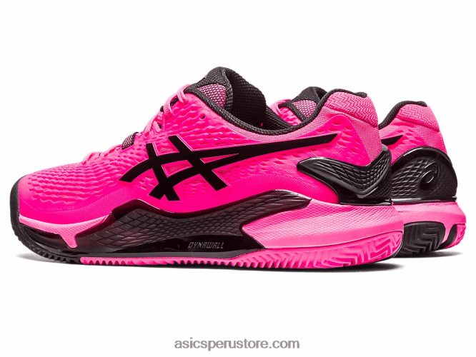 RPVB49 rosa intenso/negro Asics gel-resolución 9 arcilla