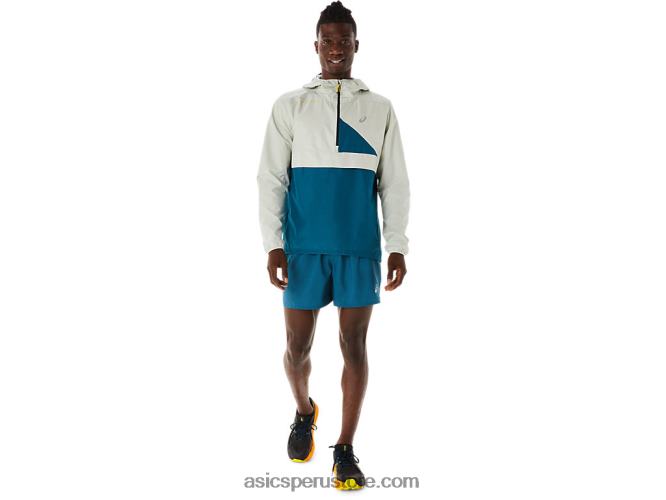 RPVB523 tinta verde azulado/salvia claro Asics anorak fujitrail hombre