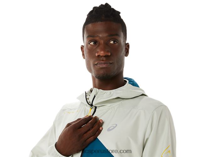 RPVB523 tinta verde azulado/salvia claro Asics anorak fujitrail hombre