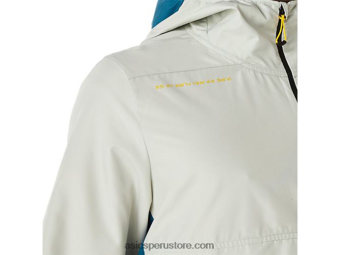 RPVB523 tinta verde azulado/salvia claro Asics anorak fujitrail hombre