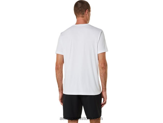 RPVB525 blanco brillante Asics camiseta gráfica court gs para hombre