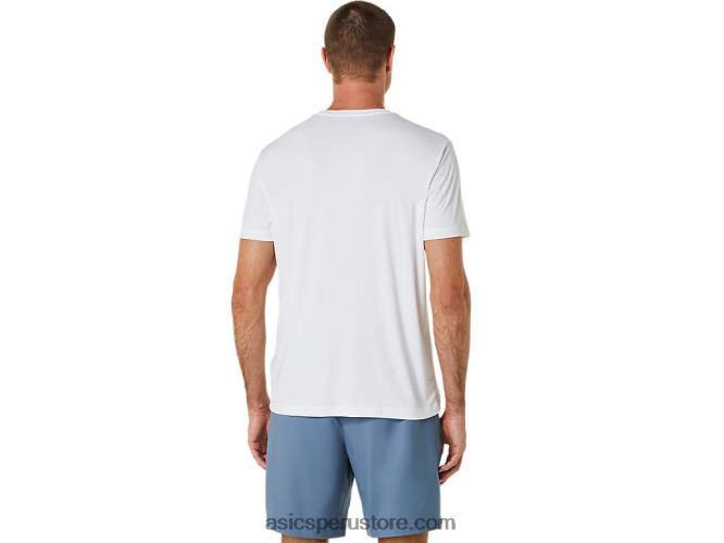 RPVB534 blanco brillante Asics camiseta con estampado de zapatos de salón para hombre