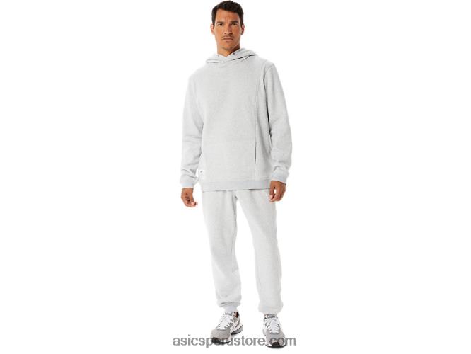 RPVB54 brezo gris claro Asics sudadera con capucha de polar Sunday para hombre