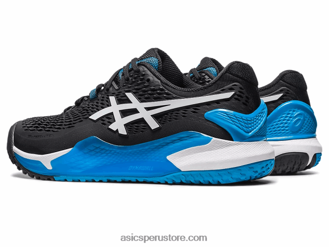 RPVB567 blanco negro Asics gel-resolución 9 oc de ancho
