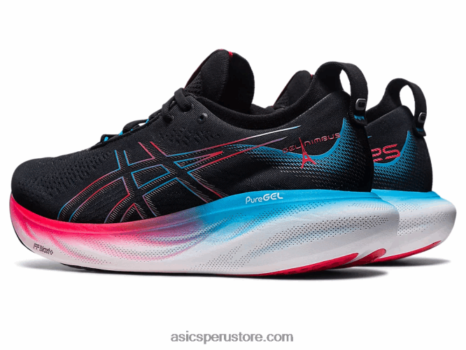 RPVB6 negro/rojo eléctrico Asics gel-nimbus 25