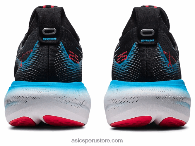 RPVB6 negro/rojo eléctrico Asics gel-nimbus 25