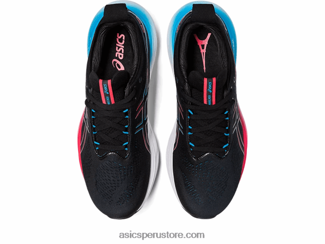 RPVB6 negro/rojo eléctrico Asics gel-nimbus 25