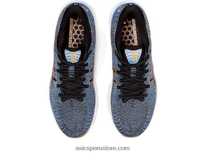 RPVB652 negro/naranja impactante Asics gel-cumulus 24 extra ancho