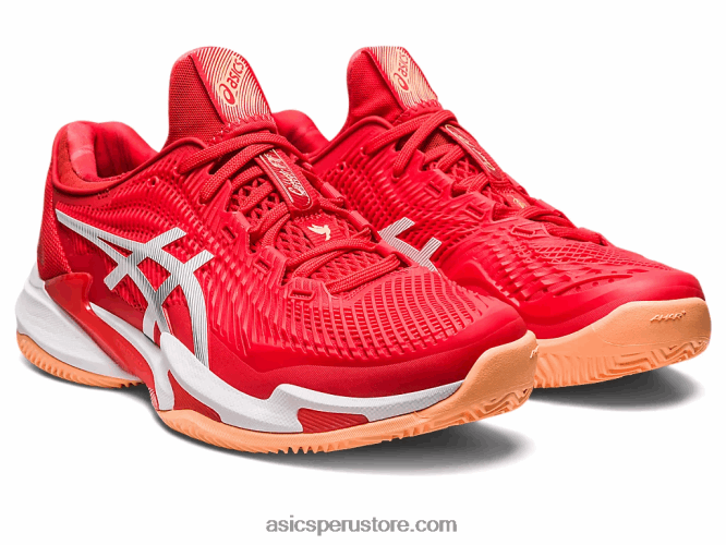 RPVB74 rojo fuego/blanco Asics cancha ff 3 novak arcilla