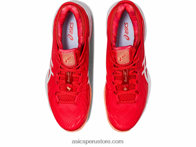 RPVB74 rojo fuego/blanco Asics cancha ff 3 novak arcilla