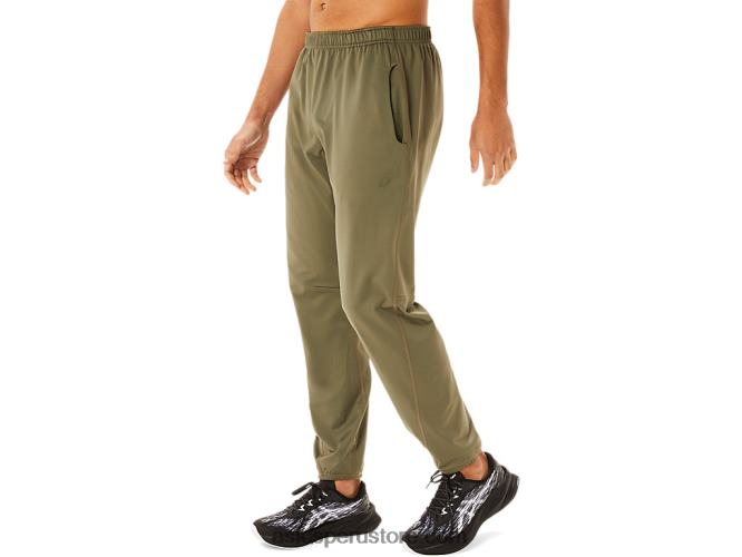 RPVB746 manto verde Asics pantalones de hombre de punto cepillado