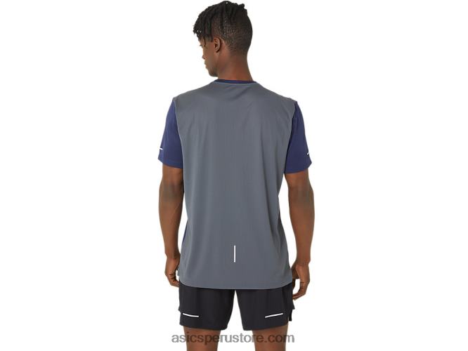 RPVB76 chaquetón/gris portador Asics top de manga corta de malla lite-show