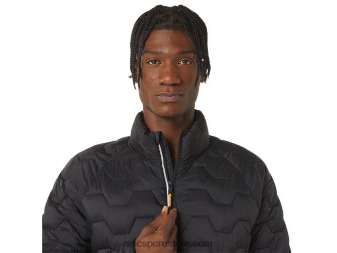 RPVB782 rendimiento negro Asics chaqueta aislante de rendimiento para hombre