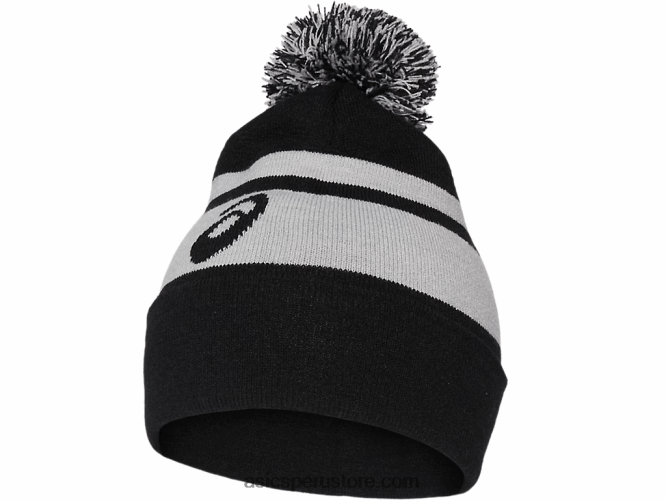 RPVB789 negro/gris claro jaspeado Asics gorro unisex con pompón