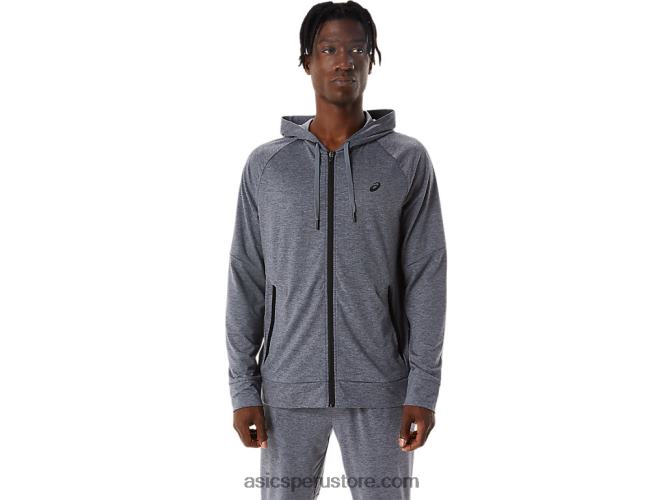 RPVB817 metrópolis gris brezo Asics sudadera con cremallera completa de tecnología para hombre