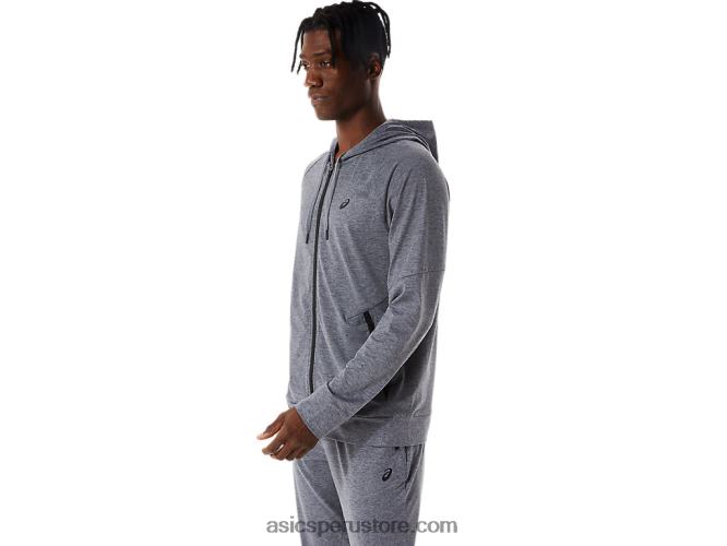 RPVB817 metrópolis gris brezo Asics sudadera con cremallera completa de tecnología para hombre