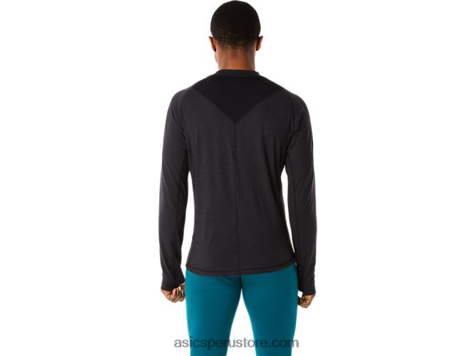 RPVB825 rendimiento negro Asics camiseta de manga larga de invierno para hombre