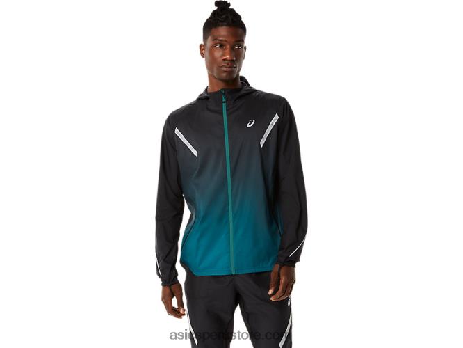 RPVB832 rendimiento negro/pino aterciopelado Asics chaqueta lite-show de hombre