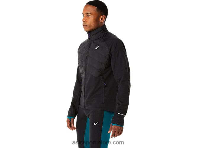 RPVB841 rendimiento negro brezo Asics chaqueta de correr de invierno para hombre