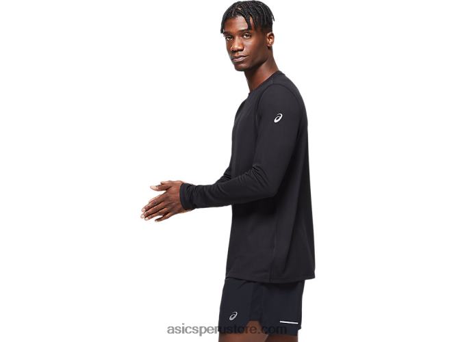 RPVB842 rendimiento negro Asics manga larga ready-set ii para hombre