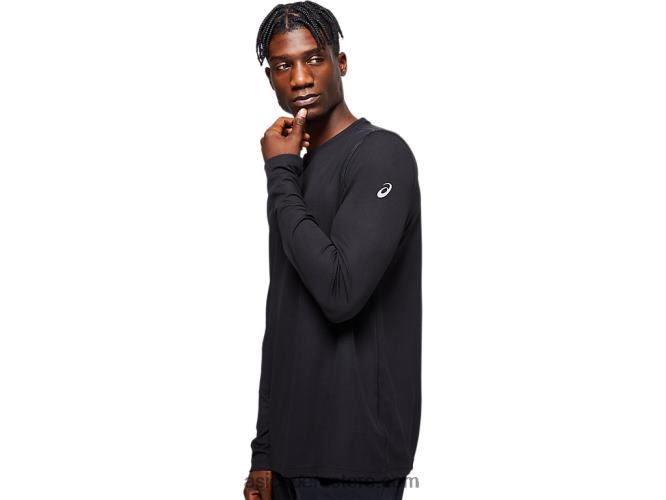 RPVB842 rendimiento negro Asics manga larga ready-set ii para hombre