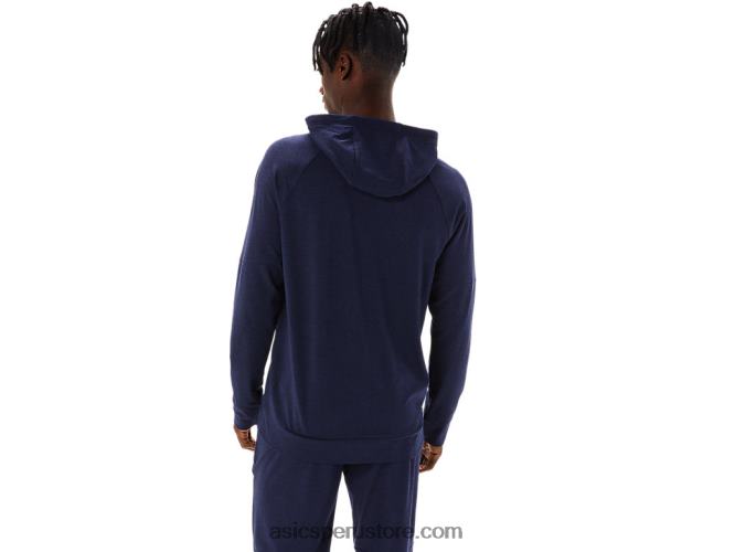 RPVB867 chaquetón/perforado negro Asics sudadera con cremallera completa de tecnología para hombre