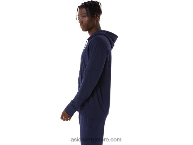 RPVB867 chaquetón/perforado negro Asics sudadera con cremallera completa de tecnología para hombre