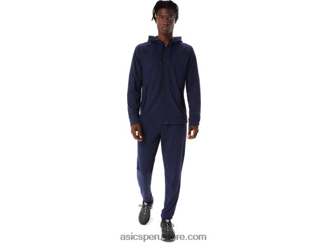 RPVB867 chaquetón/perforado negro Asics sudadera con cremallera completa de tecnología para hombre