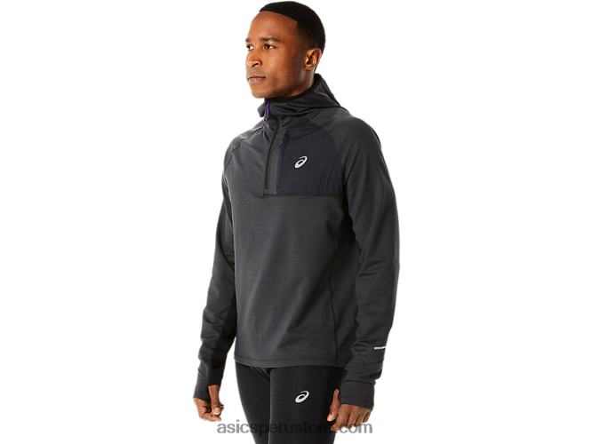 RPVB885 rendimiento negro brezo Asics sudadera con capucha de manga larga de invierno para hombre