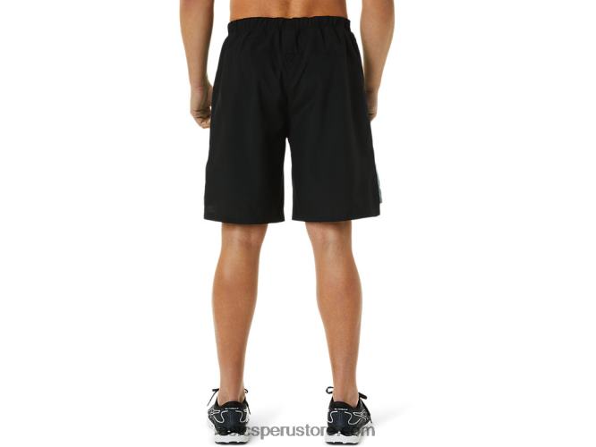 RPVB936 rendimiento negro Asics pantalones cortos de 9 pulgadas listos para usar para hombres