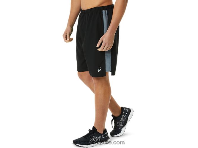 RPVB936 rendimiento negro Asics pantalones cortos de 9 pulgadas listos para usar para hombres