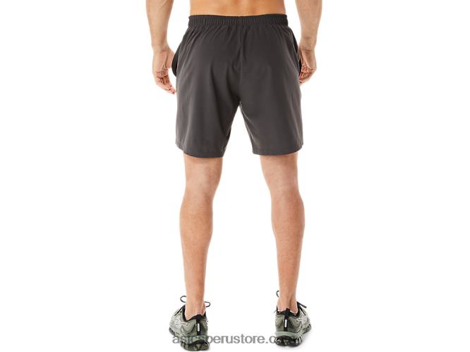 RPVB953 gris obsidiana Asics pantalón corto tejido de 7 pulgadas para hombre