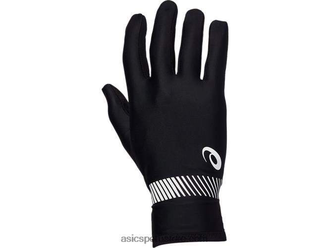 RPVB972 negro/blanco brillante Asics guantes para correr